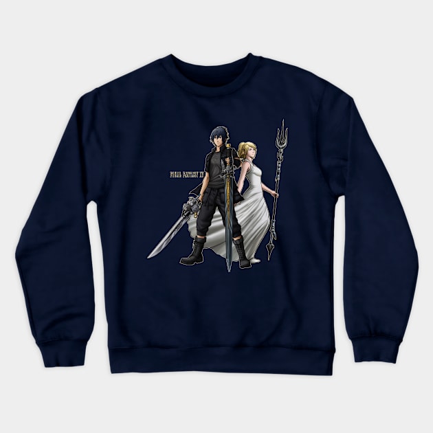 Noct and Luna Crewneck Sweatshirt by mcashe_art